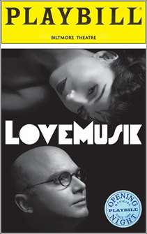 Lovemusik Limited Edition Official Opening Night Playbill 